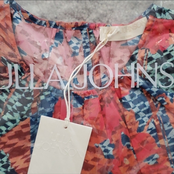 ULLA JOHNSON Iren abstract print blouse - 8 - Picture 7 of 7